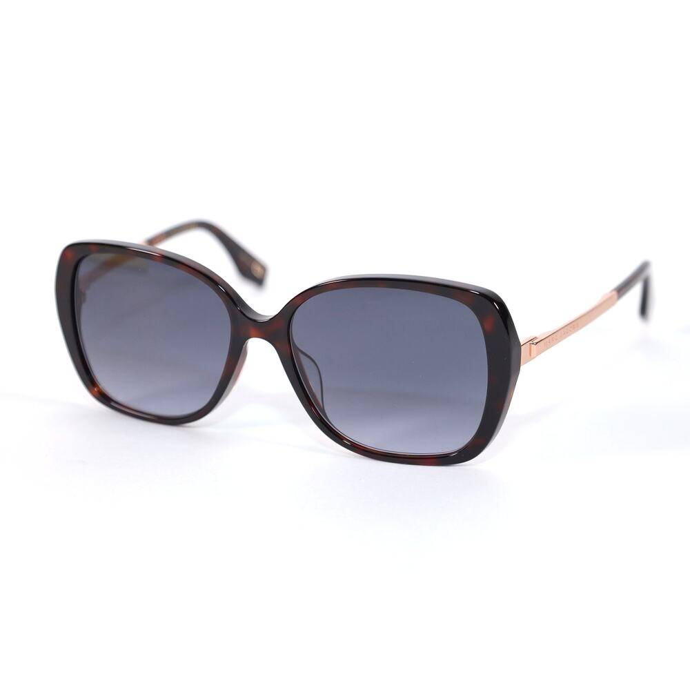 Marc Jacobs Womens Oval Butterfly Sunglasses-Black Brown Tortoise/Dark Grey-NWT - Picture 4 of 11